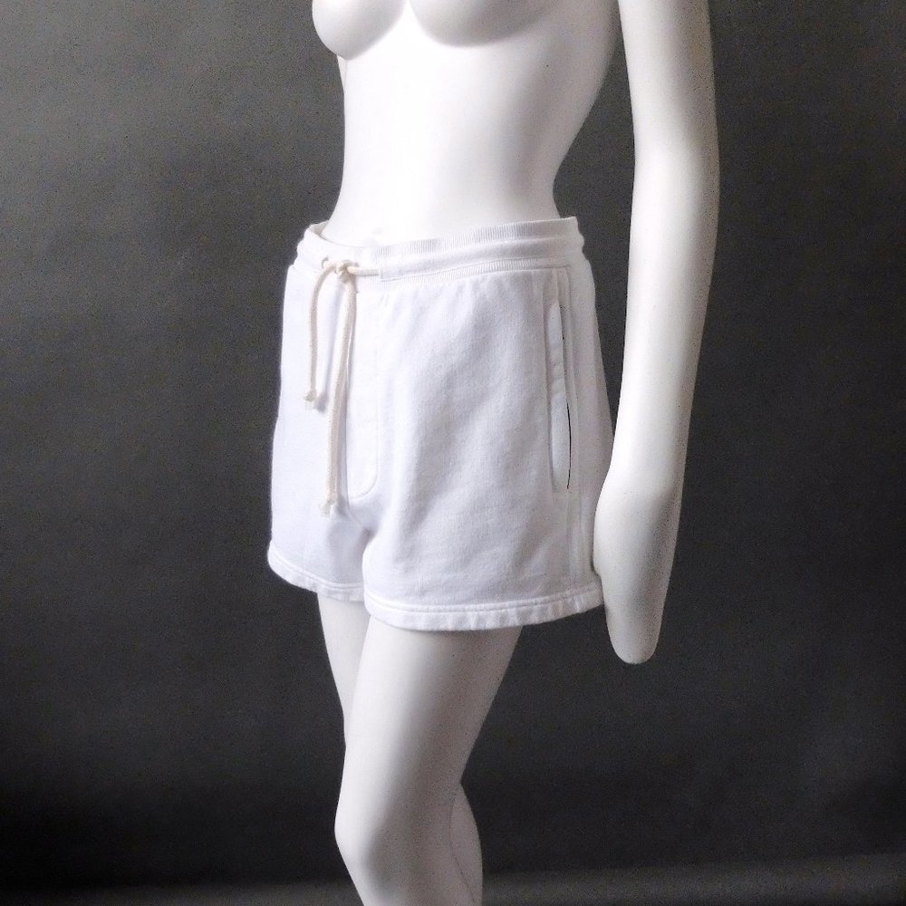 Summer White Cotton KITH Drawstring Gym Shorts S
